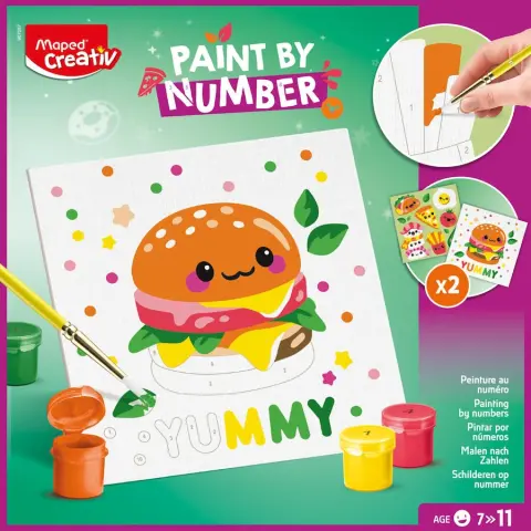Imagen PAINT BY NUMBER. KAWAI FOOD SALADA. MAPED CREATIV.