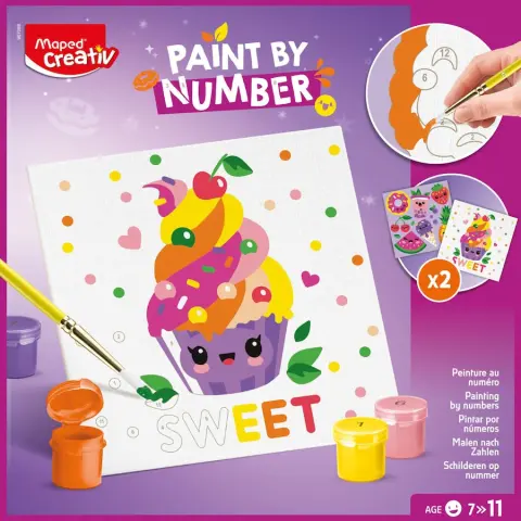 Imagen PAINT BY NUMBER. KAWAI FOOD DULCE. MAPED CREATIV.