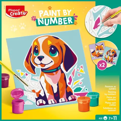 Imagen PAINT BY NUMBER. PERRO/ZORRO. MAPED CREATIV.