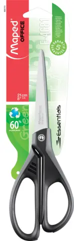 Imagen TIJERAS ESSENTIALS GREEN 21CM NEGRA. MAPED