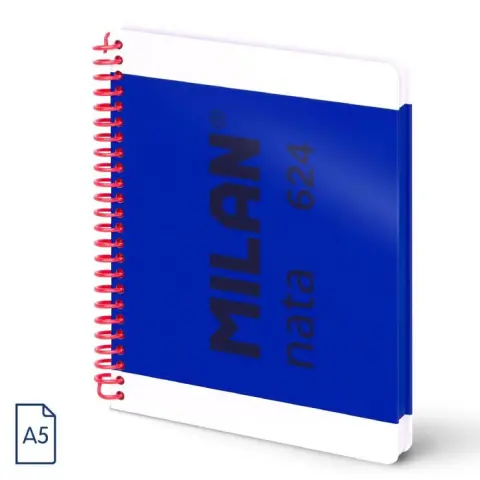 Imagen CUADERNO A5 ESPIRAL NATA AZUL. MILAN