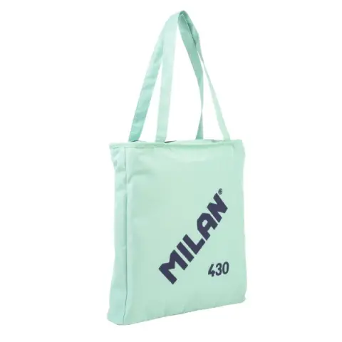 Imagen BOLSO SHOPPER VERDE CREMALLERA 430. MILAN