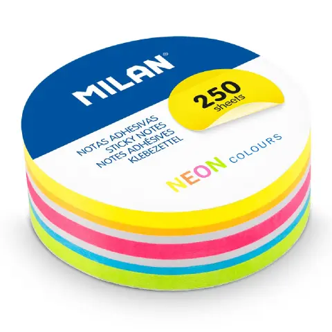 Imagen NOTAS ADHESIVAS CIRCULARES NEON. MILAN