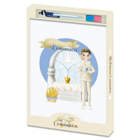 Imagen LIBRO COMUNION NIO ALTAR + BOLIGRAFO + TAMPON 44 PAGINAS 