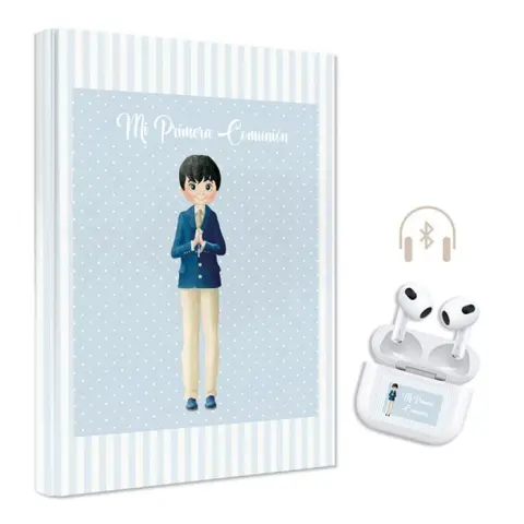 Imagen LIBRO COMUNION NIO 29X24 CM+ AURICULARES 44 PAGINAS COLOR 
