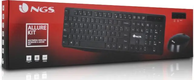 Imagen TECLADO + RATN INALAMBRICOS. NGS ALLURE KIT