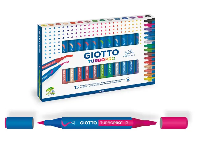 Imagen ROTULADOR ACUARELABLE TURBO PRO C/15. GIOTTO