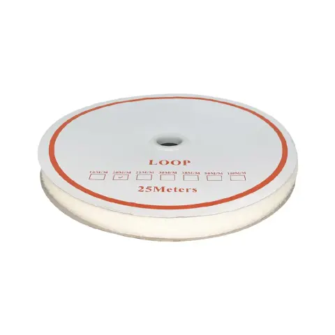 Imagen ROLLO DE VELCRO BLANCO ADHESIVO SUAVE 25 M.