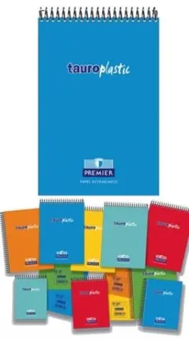 Imagen CUADERNO 12 VERTICAL 4MM PP 80H. TAURO PLASTIC