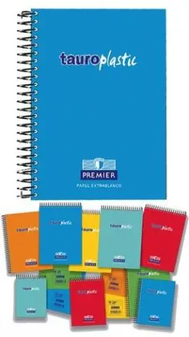 Imagen CUADERNO 12 NATURAL 4MM PP 80H. TAURO PLASTIC