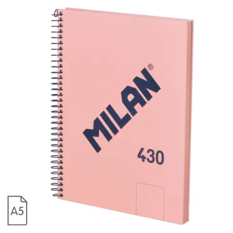 Imagen CUADERNO A5 ESPIRAL 430 ROSA. MILAN