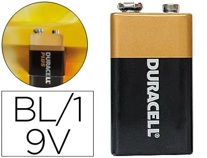 Imagen PILA ALCALINA DURACELL 9V 6LR61 