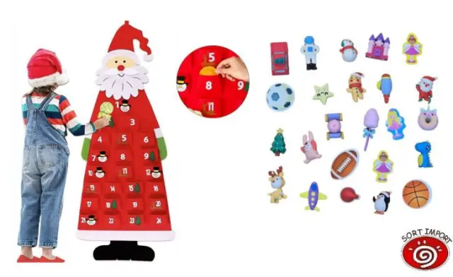 Imagen ADVIENTO 24 GOMAS NAVIDAD