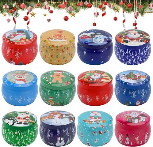 Imagen VELAS DE NAVIDAD CAJITA METAL