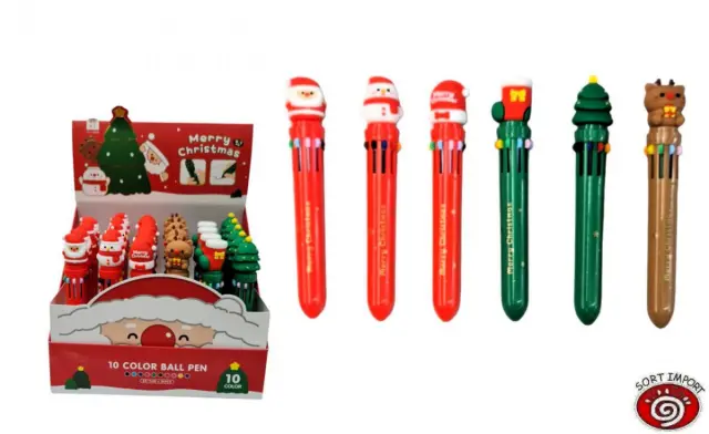 Imagen BOLIGRAFO 10 COLORES NAVIDAD 
