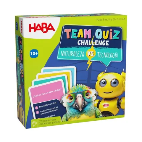 Imagen JUEGO HABA TEAM QUIZ CHALLENGE NATURALEZA VS TECNOLOGIA