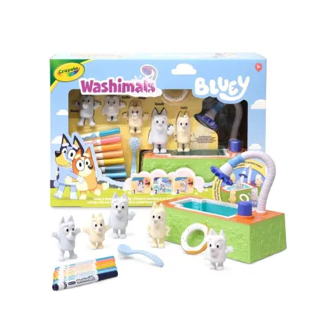 Imagen WASHIMALS BLUEY SET 5 MASCOTAS CON PISCINA 