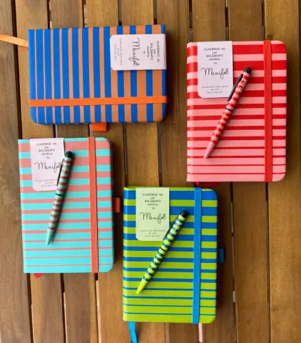 Imagen CUADERNO A6 STRIPES C/BOLI RAYADO