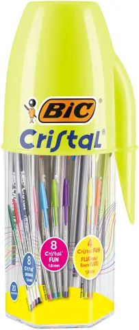 Imagen MEGATUBO BIC CRISTAL FLUO 20 UN.