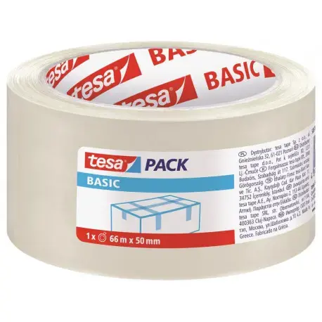 Imagen CINTA DE EMBALAR BASIC PP 66X50 TRANSPARENTE. TESA