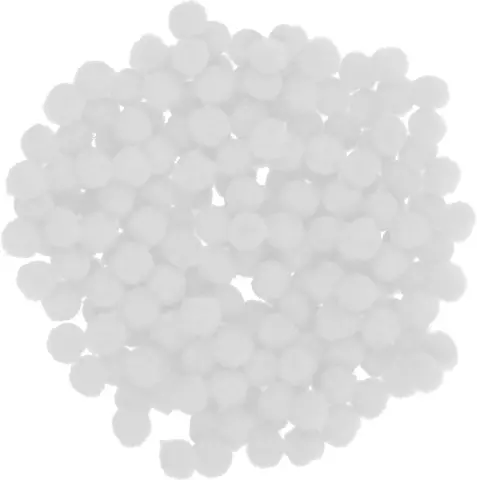 Imagen POMPONES MINI BLANCOS 10MM.