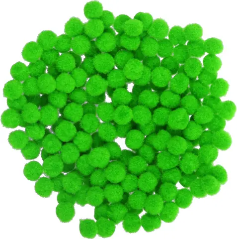 Imagen POMPONES MINI VERDE 10MM.